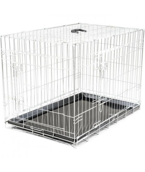 VADIGRAN Cage métallique pliable Classic - 91 x 61 x 66 cm - Argent - Pour chien