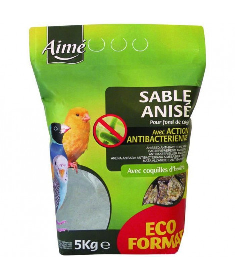 AIME Sable anisé anti-bactérien - 5 kg - Pour oiseaux