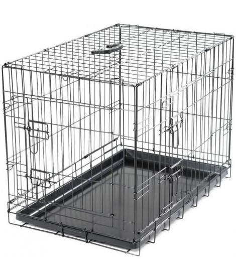 VADIGRAN Cage métallique pliable Classic - 76 x 48 x 55 cm - Noir - Pour chien