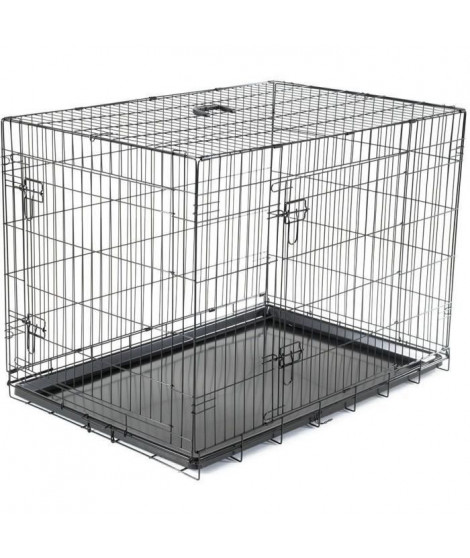 VADIGRAN Cage métallique pliable Classic - 109 x 71 x 79 cm - Noir - Pour chien