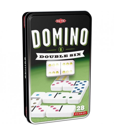 TACTIC Domino Double 6 - Boîte Métal
