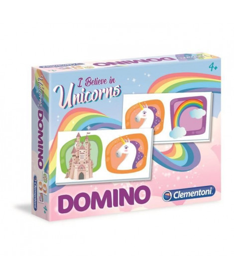 CLEMENTONI Domino - Licornes - Jeu éducatif