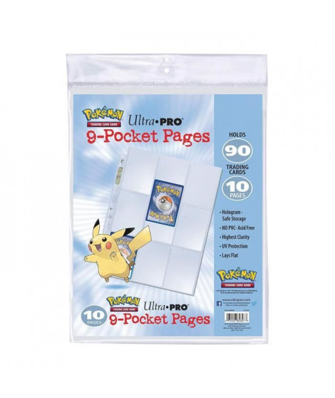 POKEMON - Lot de 10 Feuilles de classeur Pikachu - Cartes a collectionner