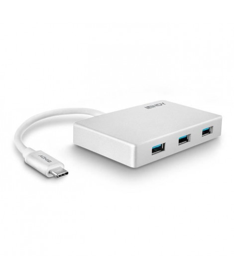 LINDY Hub USB 3.1 type C 3 ports avec Power Delivery